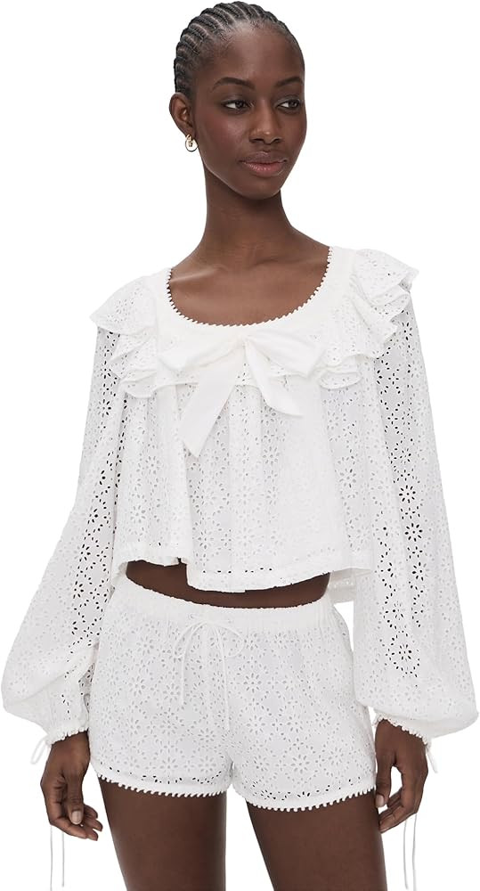 For Love & Lemons Women's Willa Eyelet Top | Amazon (US)
