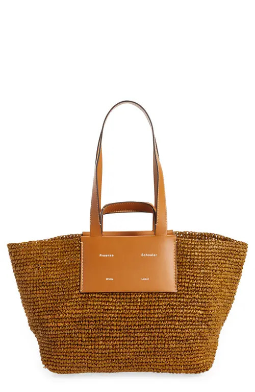 Proenza Schouler White Label Large Morris Raffia Tote in Honey at Nordstrom, Size No Size | Nordstrom