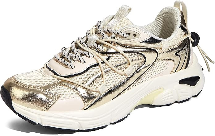 LUCKY STEP Women's Fashion Walking Shoes Running Platform Mesh Casual Sport Gym Work Adjustable L... | Amazon (US)