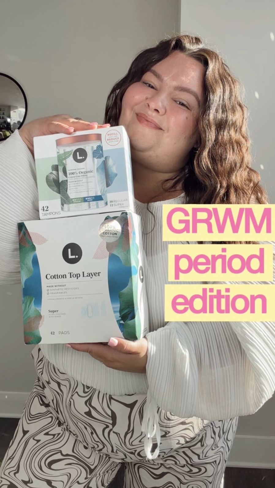 (AD) what I wear on my period. 
- Amazon pants: size 3X 
- Top: Eloquii size 20 
- Klassy Network Lounge set: size 3X 
- L. Pads

#LTKgrwm