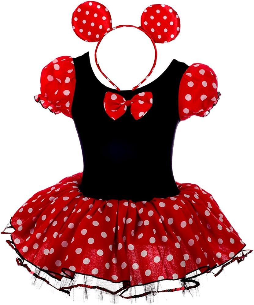 Dressy Daisy Girls' Polka Dots Halloween Christmas Fancy Dress Dance Costume with Headband | Amazon (US)