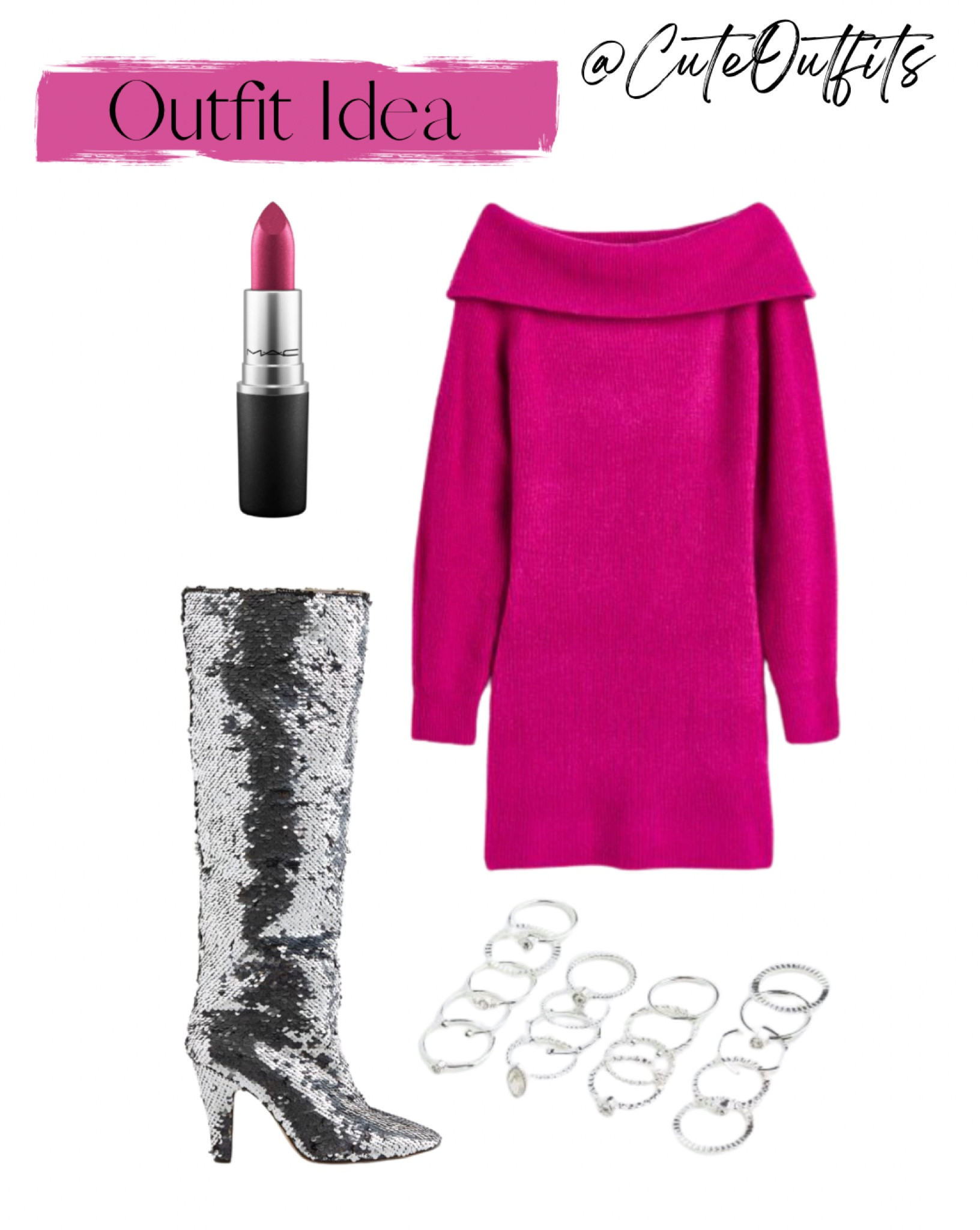 Hot pink sweater dress 
Silver sequin boots
Rings set

.
.

winter going outfits winter going out outfit going out tops going out outfits holiday dress dressses outfit women womens blouse blazer holiday cocktail dress party holiday fashion holiday family photos family holiday photos holiday gift guide for her holiday gift holiday heels holiday outfit ideas holiday jumpsuit holiday jacket holiday looks holiday party look holiday midi dress holiday mini dress holiday maxi dress holiday party outfit holiday party dress holiday romper holiday sweater dress holiday party sweater holiday shoes holiday skirt holiday party skirt holiday shirts holiday tops holiday work party outfit work holiday party outfit holiday office party office holiday party holiday office party office holiday office party outfits velvet holiday dress work christmas party outfit party dress bachelorette party birthday party outfit engagement party guest christmas outfit women womens christmas outfit christmas brunch outfit christmas outfit casual christmas party outfit casual christmas party outfit casual christmas outfit christmas dinner outfit christmas day outfit christmas eve outfit family christmas outfits christmas family outfits christmas family photo outfits christmas party dress xmas nye dress nye wedding guest nye outfit nye outfits new years eve dress new years eve outfit new years eve outfits

sparkly dress sparkle dress sparkly top sparkle top sparkly pants sparkle pants sparkly heels sparkle heels sparkly boots sparkle boots sparkly booties sparkle booties sparkly shoes sparkle shoes sparkly outfit sparkle outfit sparkly skirt sparkle skirt sparkly sweater sparkle sweater sparkly blazer sparkle blazer festive outfit festive dress festive tops festive sweater valentines outfit Valentines Day outfit valentines day outfits valentines day sweater valentines sweater valentines day dress 

#LTKshoecrush #LTKSeasonal