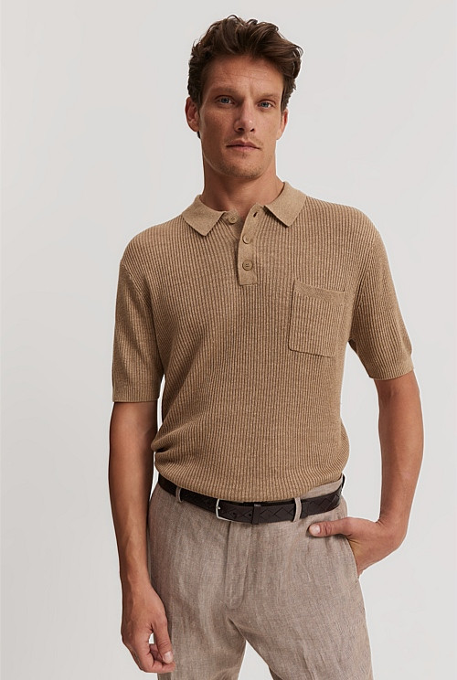 Ribbed Linen Blend Knit | Country Road