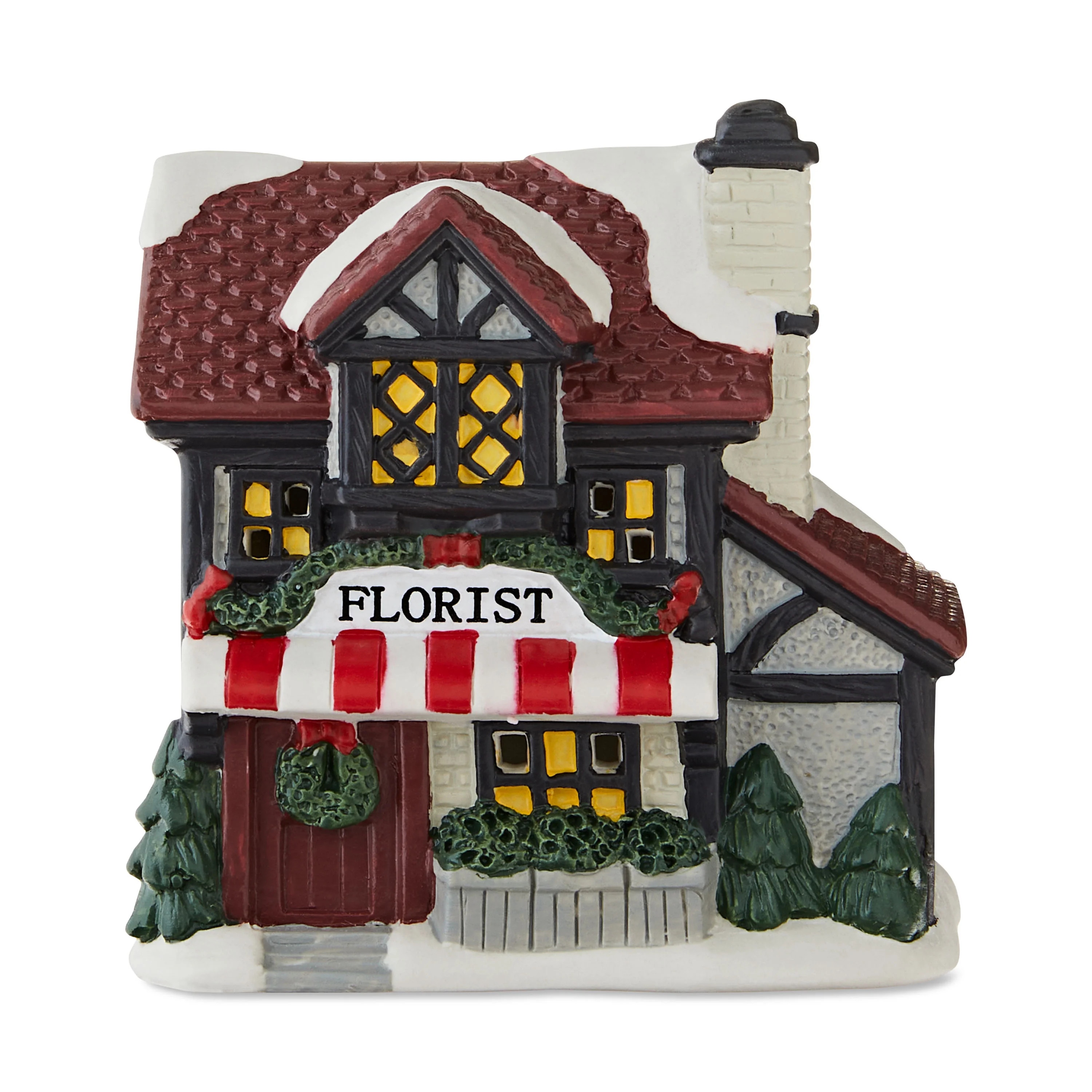 Porcelain Florist Mini Christmas Village Building, Multicolor, 3.93", by Holiday Time | Walmart (US)
