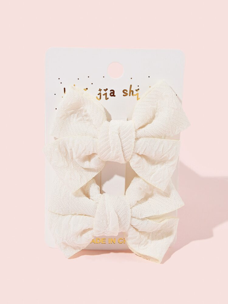 2pcs Toddler Girls Bow Knot Hair Clip | SHEIN