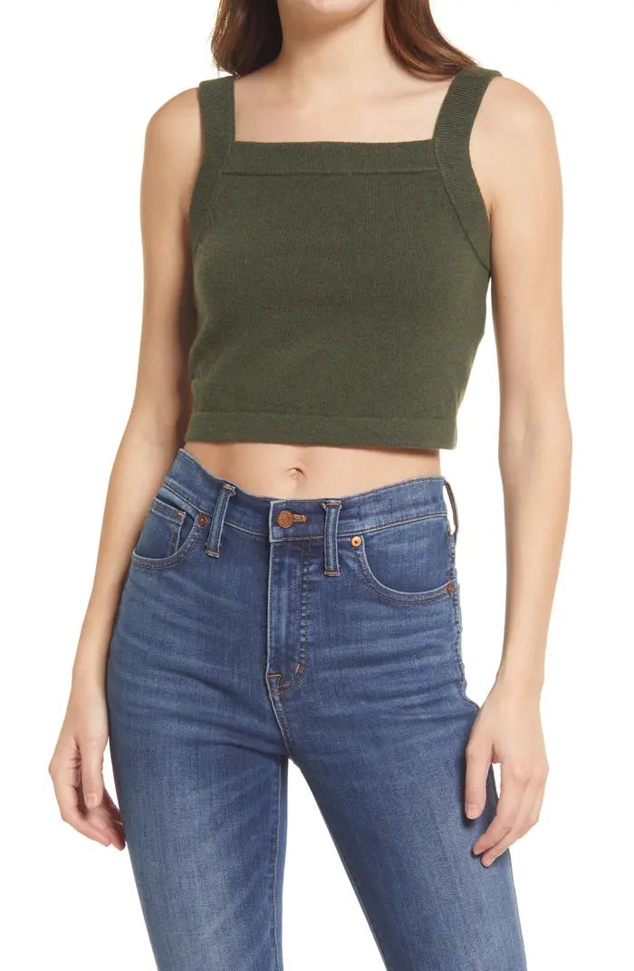 Madewell Carlyn Resourced Cashmere Crop Sweater Tank | Nordstrom | Nordstrom