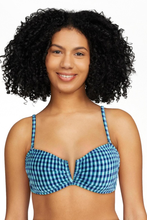 Free Assembly Women's and Women's Plus V Wire Seersucker Bralette Bikini Top, Sizes XS-3X | Walmart (US)