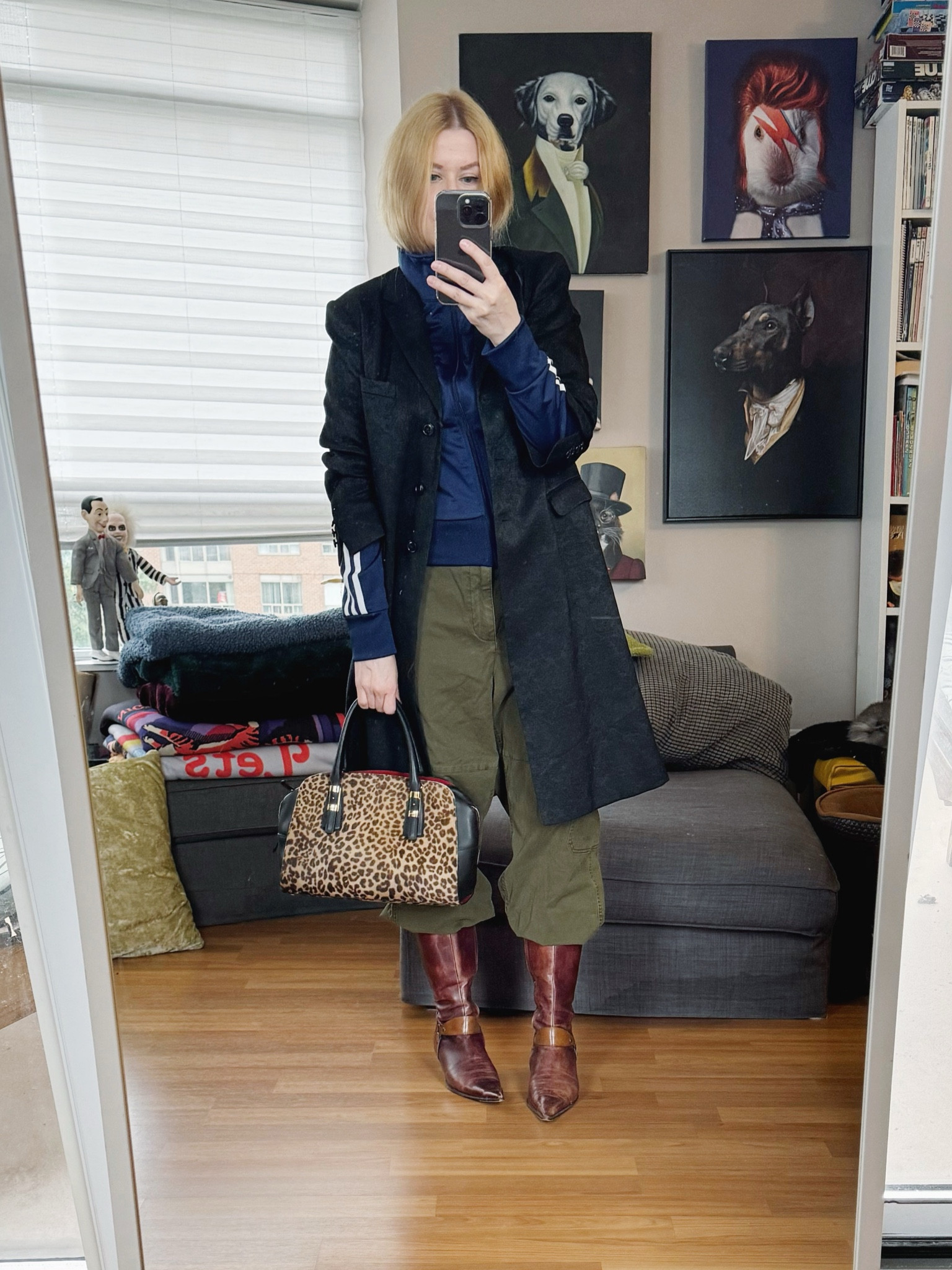 Tip: try tucking your pants into boots, even if the boots are slim and the pants are wide. 
Jacket and boots are vintage, bag is from a consignment shop.
 •
#falllook #vintagedriesvannoten  #falltrends #torontostylist #StyleOver40  #secondhandFind #fashionstylist #slowfashion #FashionOver40  #MumStyle #genX #genXStyle #shopSecondhand #genXInfluencer #genXblogger #secondhandDesigner #Over40Style #40PlusStyle 


#LTKOver40 #LTKShoeCrush #LTKStyleTip