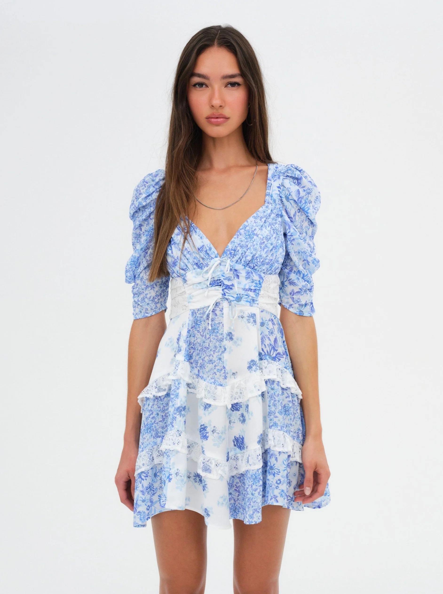 Rosalyn Mini Dress — Blue | For Love & Lemons