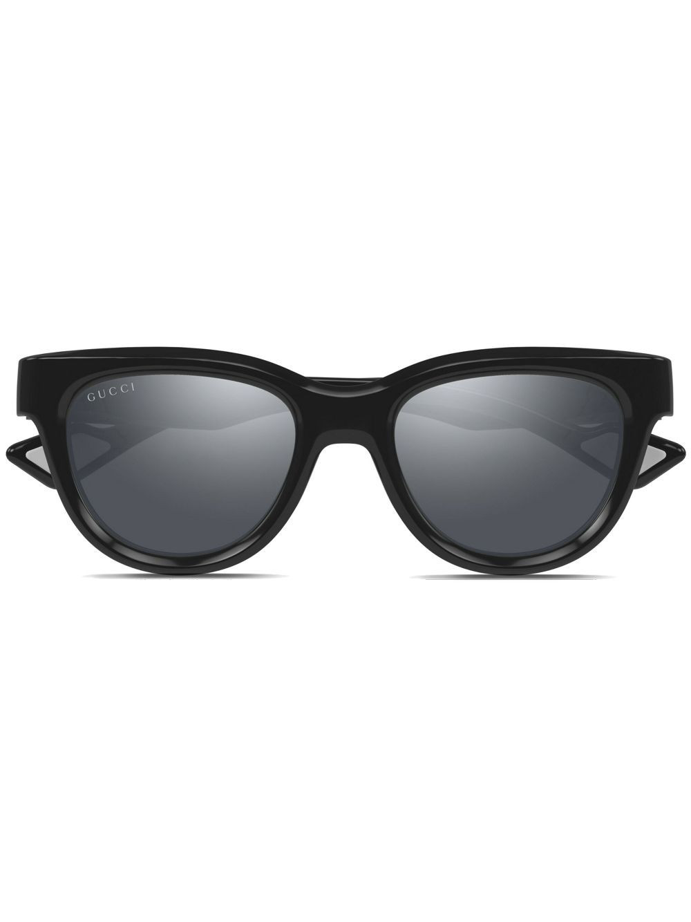 Gucci Eyewear - Óculos de sol oval com lentes coloridas - homem - acetato - 52 - Preto | Farfetch (BR)