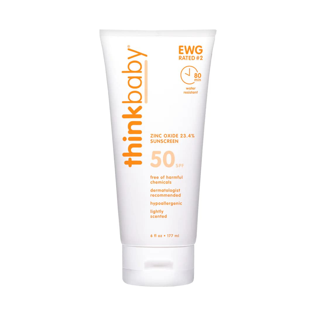 Thinkbaby SPF 50+ Baby Sunscreen – Safe, Natural Sunblock for Babies - Water Resistant Sun Cream – B | Amazon (US)