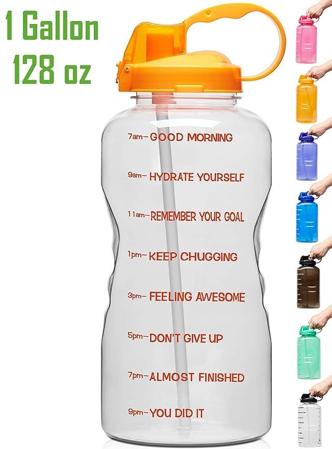 Venture Pal Large 128oz Leakproof BPA Free Fitness Sports Water Bottle with Motivational Time Mar... | Amazon (US)