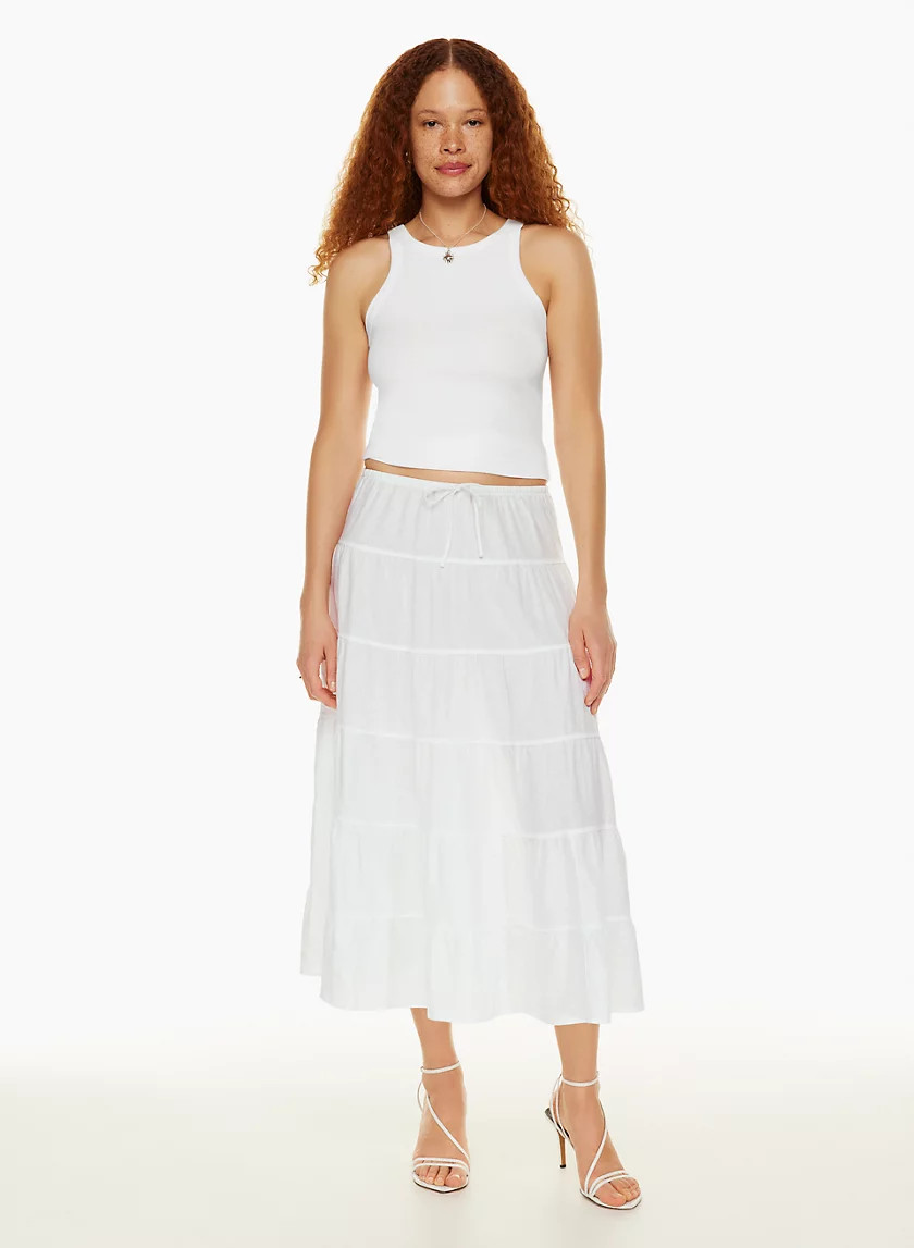 BOUQUET LINEN SKIRT | Aritzia
