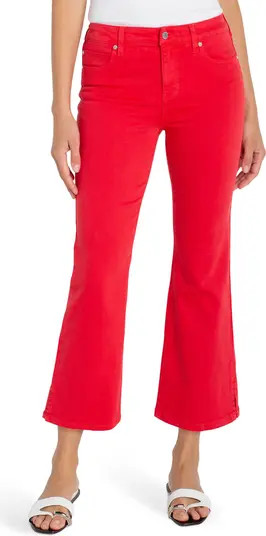 Hannah Side Slit Crop Flare Jeans | Nordstrom
