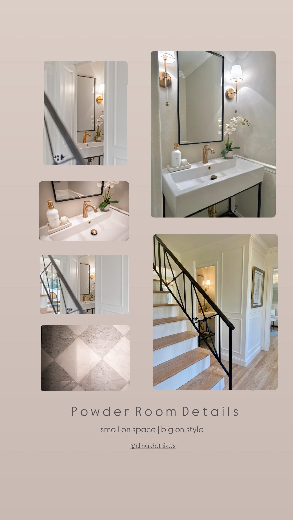 Powder room details!


Console vanity 
Black vanity mirror 
Soap dispenser 
Faux orchid 
Sconce lighting 

#LTKHome