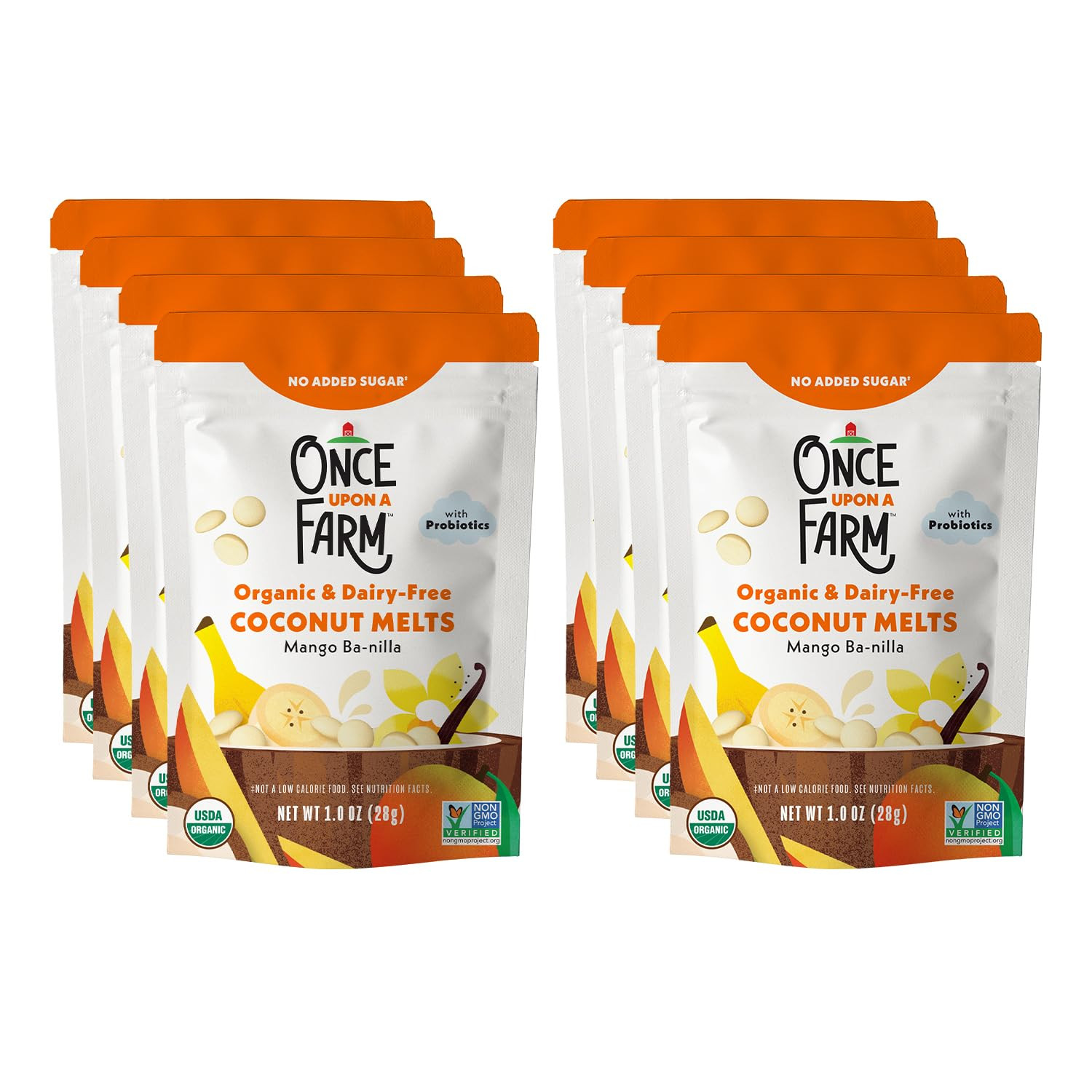 Once Upon a Farm 12 Months + Organic Coconut Melts, Mango Ba-nilla | 8ct of 1 Ounce Bags | Health... | Amazon (US)