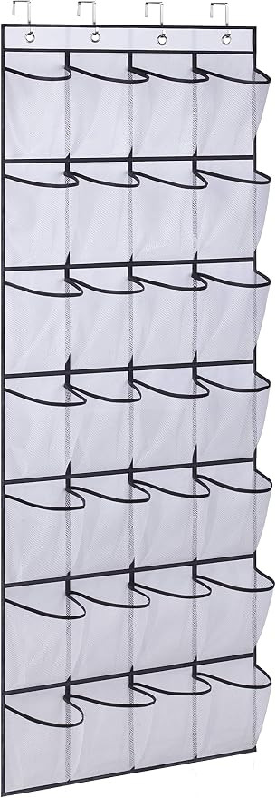 AOODA 28 Large Mesh Pockets Over The Door Shoe Rack, Hanging Shoe Organizer for Closet Hanging Sh... | Amazon (US)