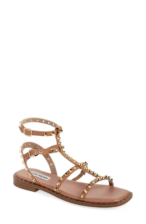 Steve Madden Sunnie Studded Gladiator Sandal in Tan at Nordstrom, Size 7 | Nordstrom
