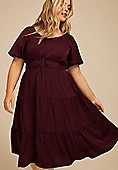 Plus Size Tiered Tunnel Waist Midi Dress | Maurices