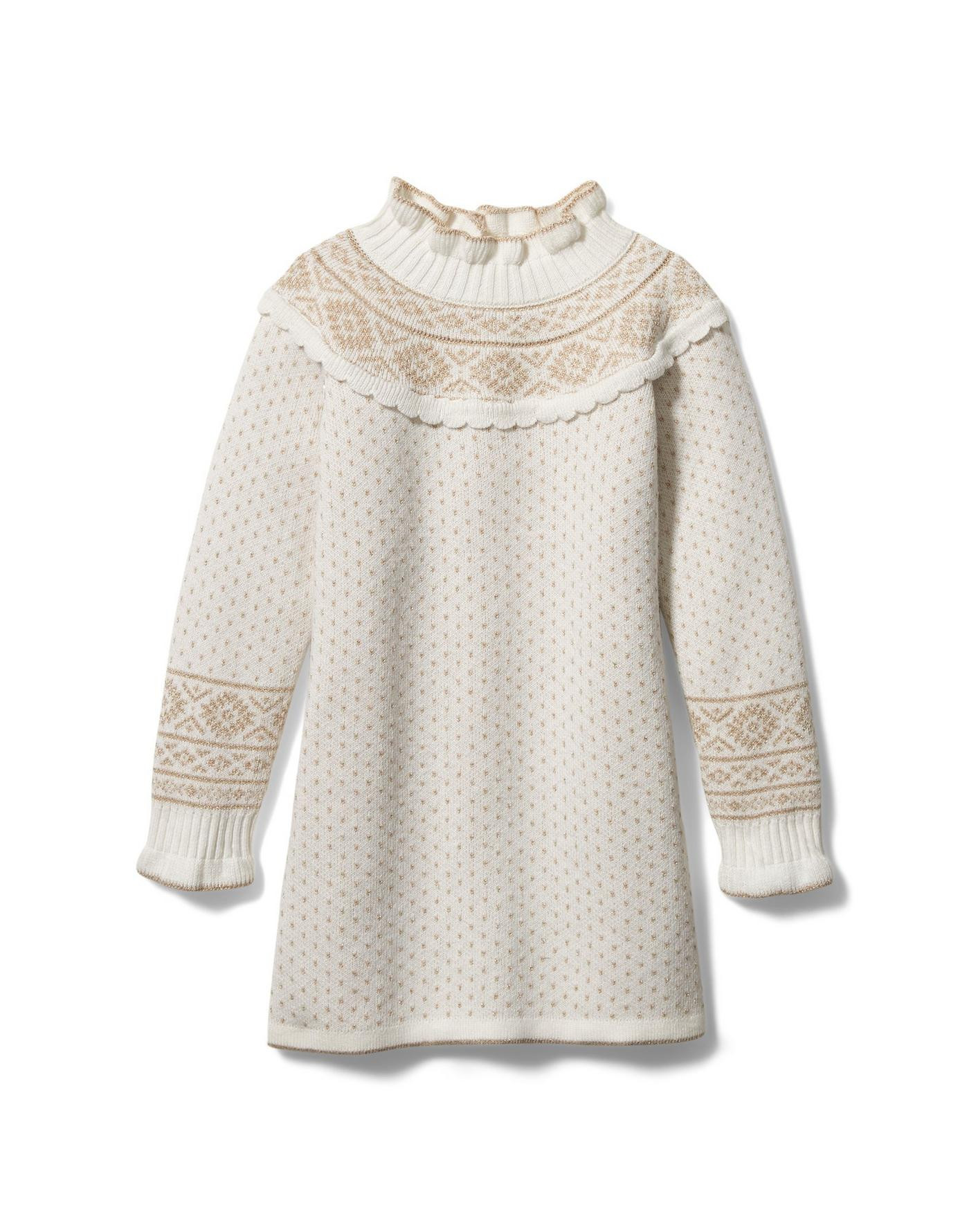 Metallic Fair Isle Sweater Dress | Janie and Jack