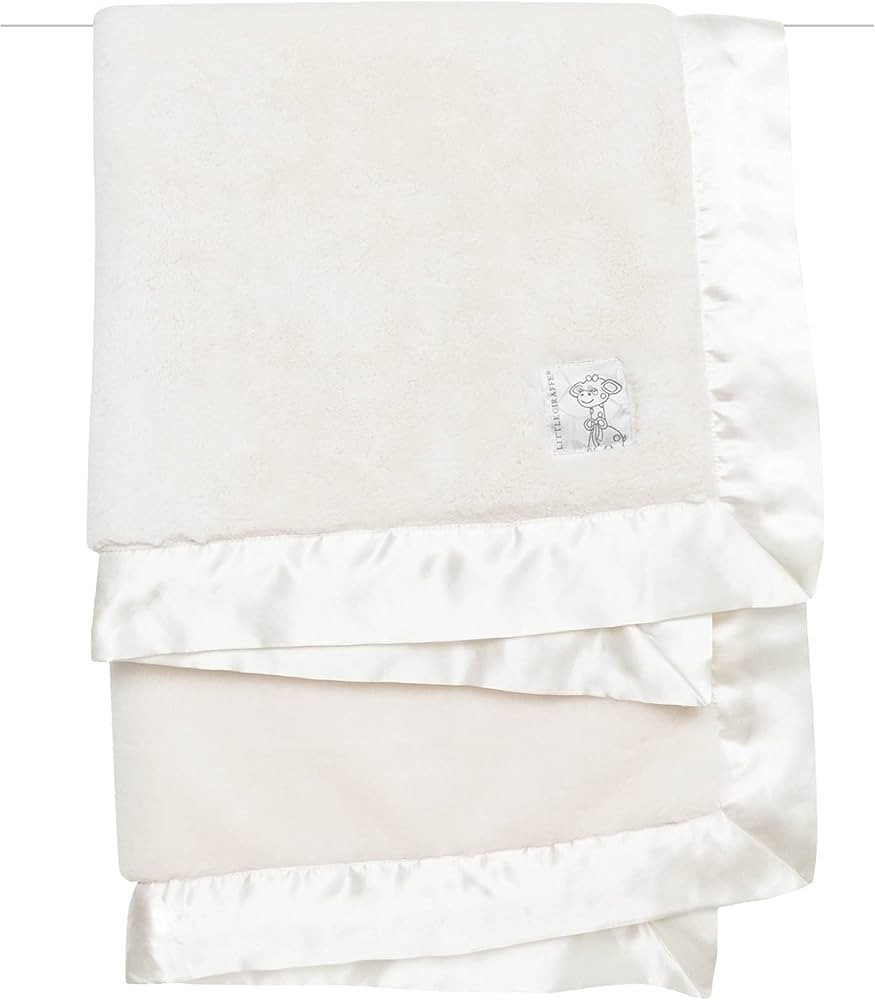 Little Giraffe Posh Mink Baby Blanket 29" x 35", Cream | Amazon (US)