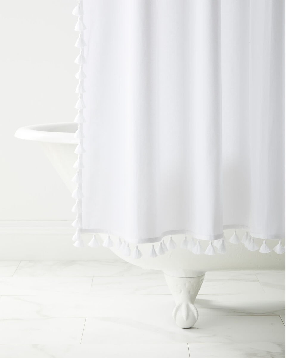 French Tassel Shower Curtain | Serena and Lily