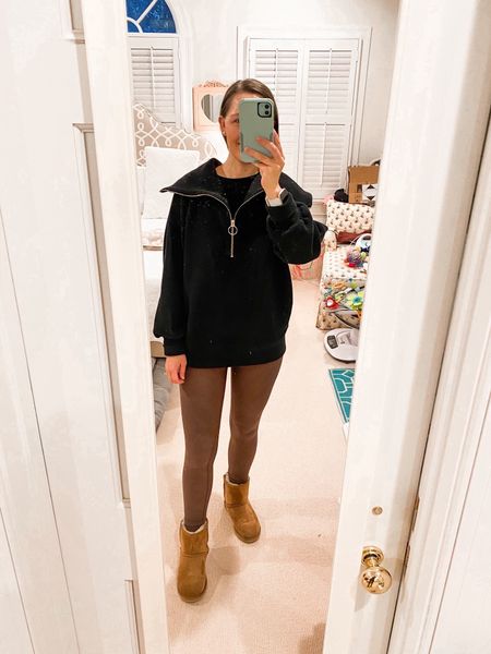 I would buy this pullover in every color if I could, that’s how good it is! Would be an amazing gift! Love love love! These fleece leggings are my go-to for the winter as are these Ugg dupes!
*(Sizing: Wearing size small in pullover & leggings. My normal size in boots. Everything runs true to size!)

Varley vine pullover. Dupe finds. Athleisure. Loungewear. Ugg dupe. Quarter zip. 

#LTKfitness #LTKCyberWeek #LTKGiftGuide