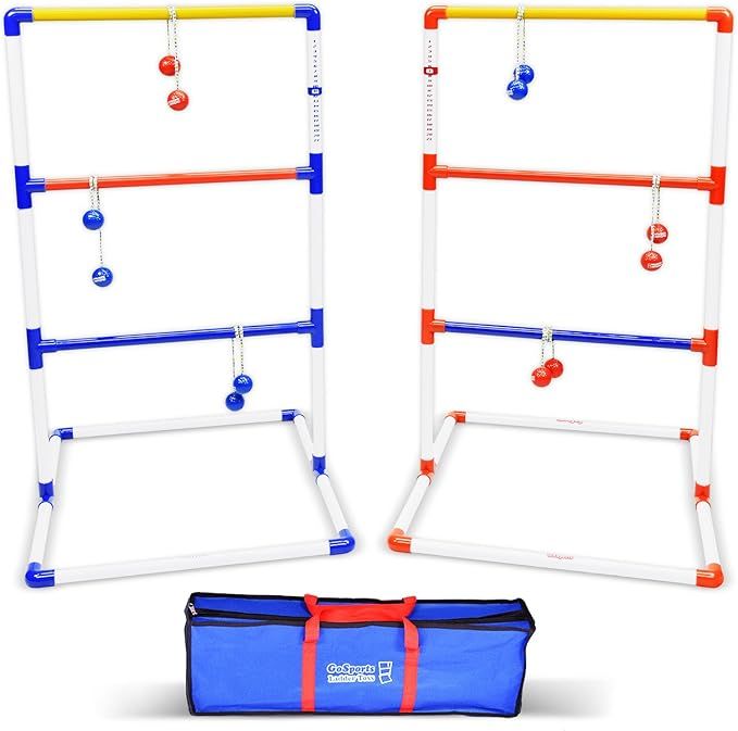 GoSports Premium Ladder Toss Outdoor Game Set with 6 Bolo Balls, Travel Carrying Case and Score T... | Amazon (US)