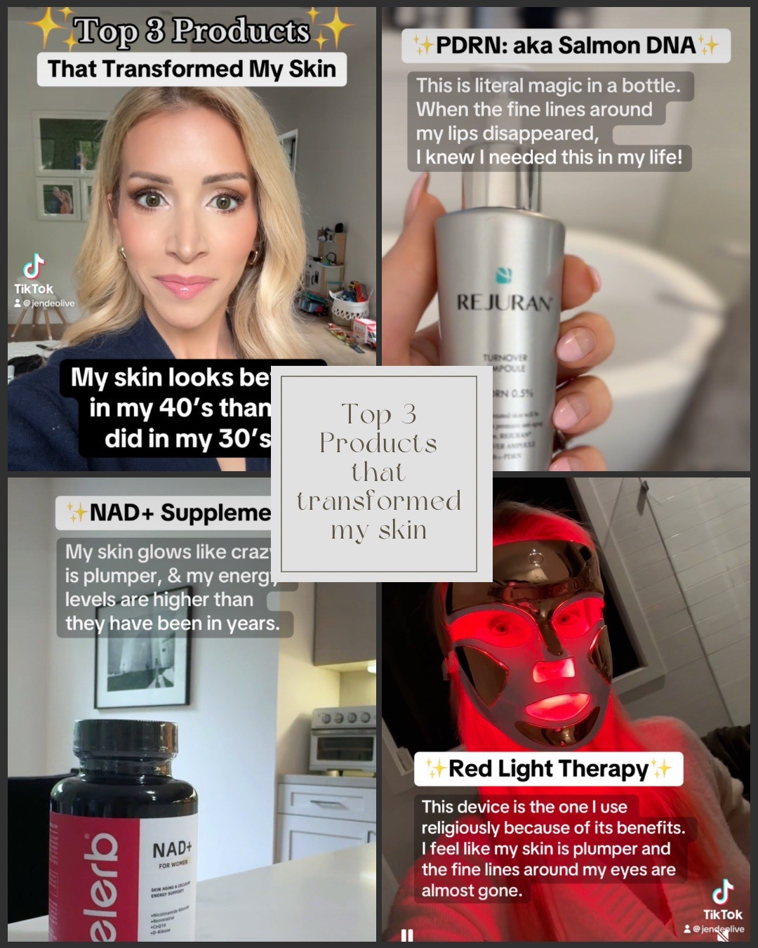 Transform Your Skin

These 3 products have really leveled up my anti-aging routine.
Salmon dna, red light mask, nad 

#LTKOver40 #LTKBeauty