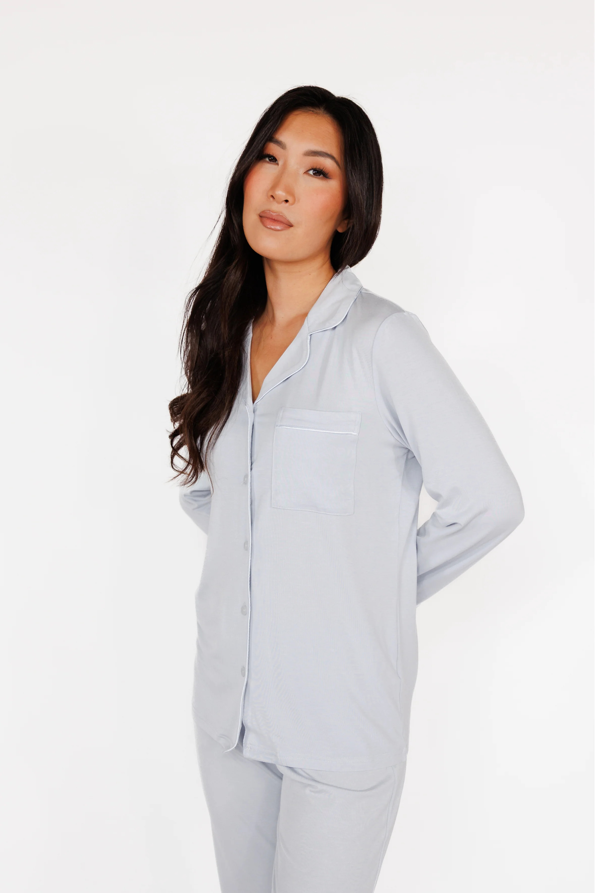 Powder Blue Long Sleeve & Pant Pajama Set | In My Sundays