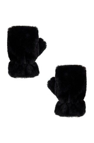 Apparis Ariel Faux Fur Mittens in Noir from Revolve.com | Revolve Clothing (Global)