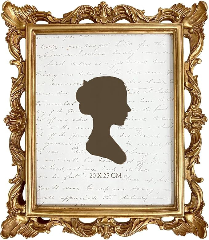 8x10 Inch Vintage Picture Frame, Elegant Antique Photo Frames with Glass Front, Photo Display, Ta... | Amazon (US)