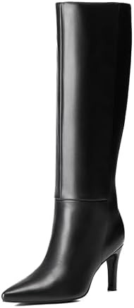 Reitoye Knee High Boots Women Sexy Pointed Toe Stiletto Tall Boots Side Zipper Dress Fashion Boot... | Amazon (US)