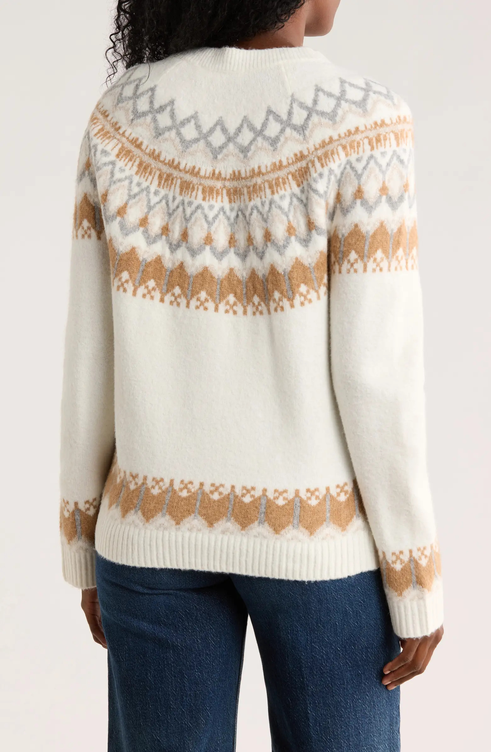 DKNY Jeans Fair Isle Crewneck Sweater | Nordstromrack | Nordstrom Rack