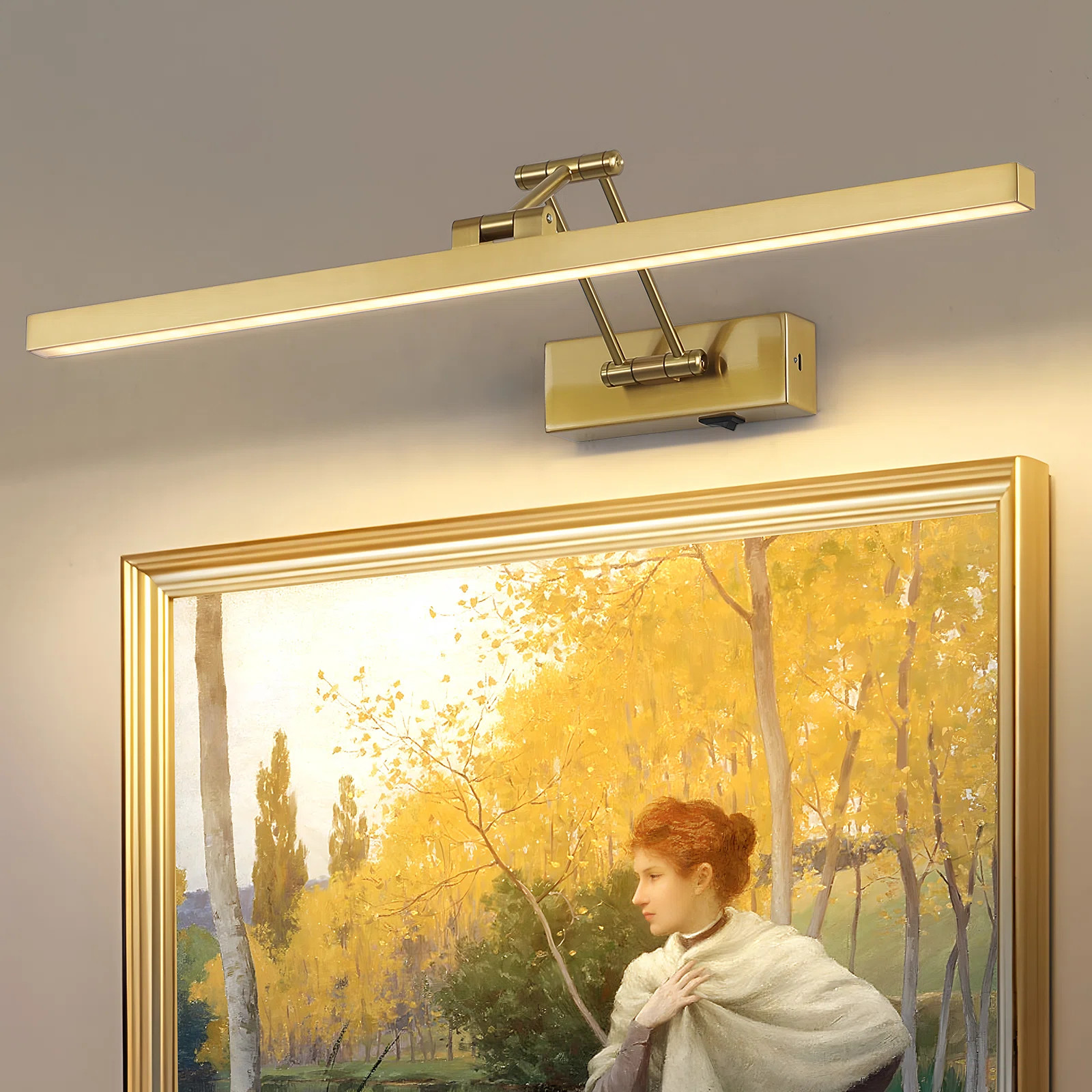 23.6 in. LED Picture Light with Remote Control Dimmable Multiple Color Temperatures Rotatable and... | Wayfair North America