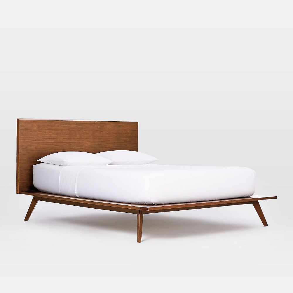 Mid-Century Platform Bed – Walnut | West Elm (US)