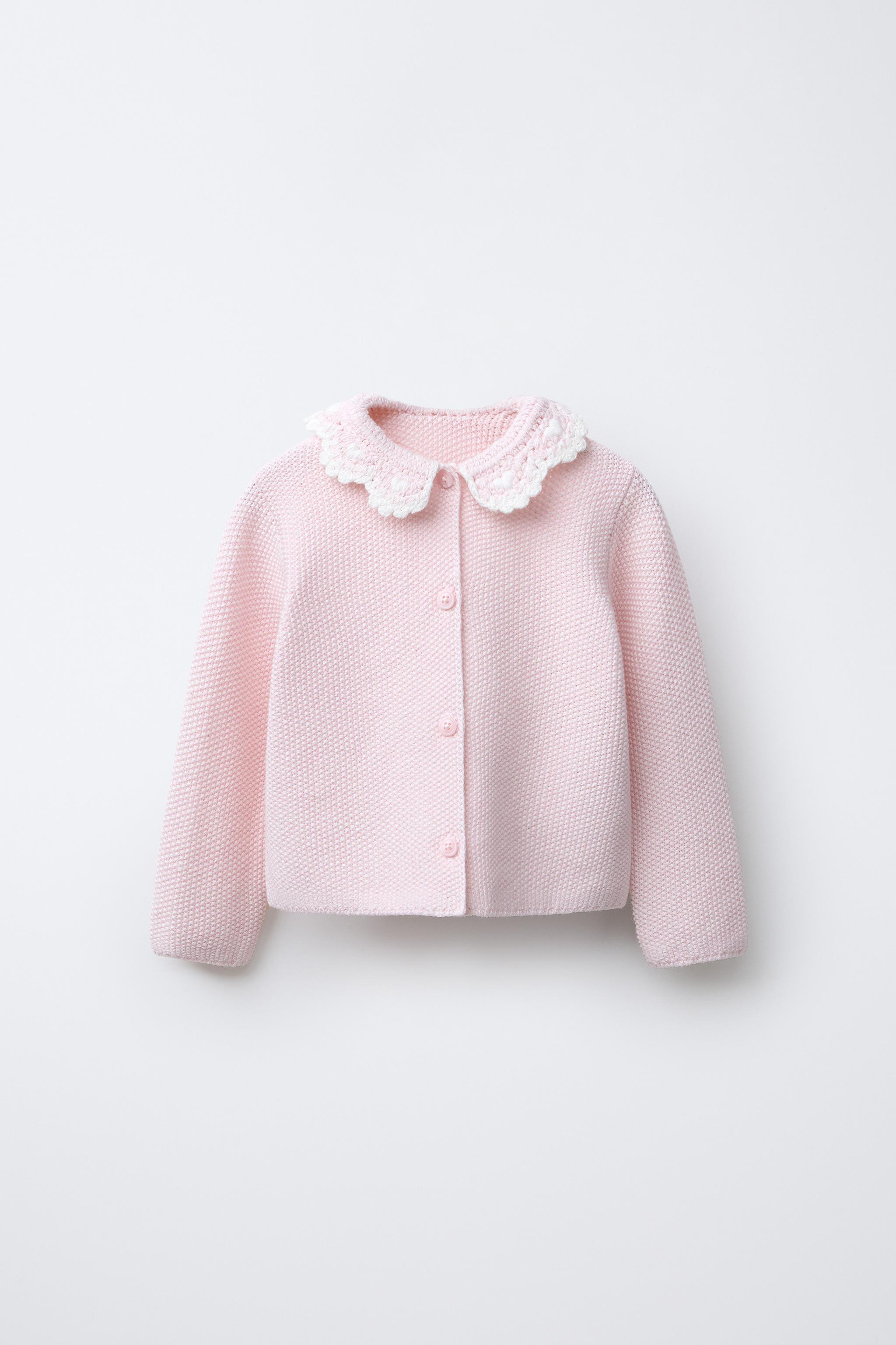 CROCHET COLLAR CARDIGAN | Zara US