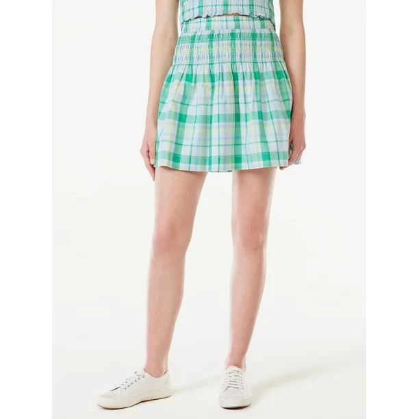 Free Assembly Women's Pull On Smocked Mini Skirt | Walmart (US)