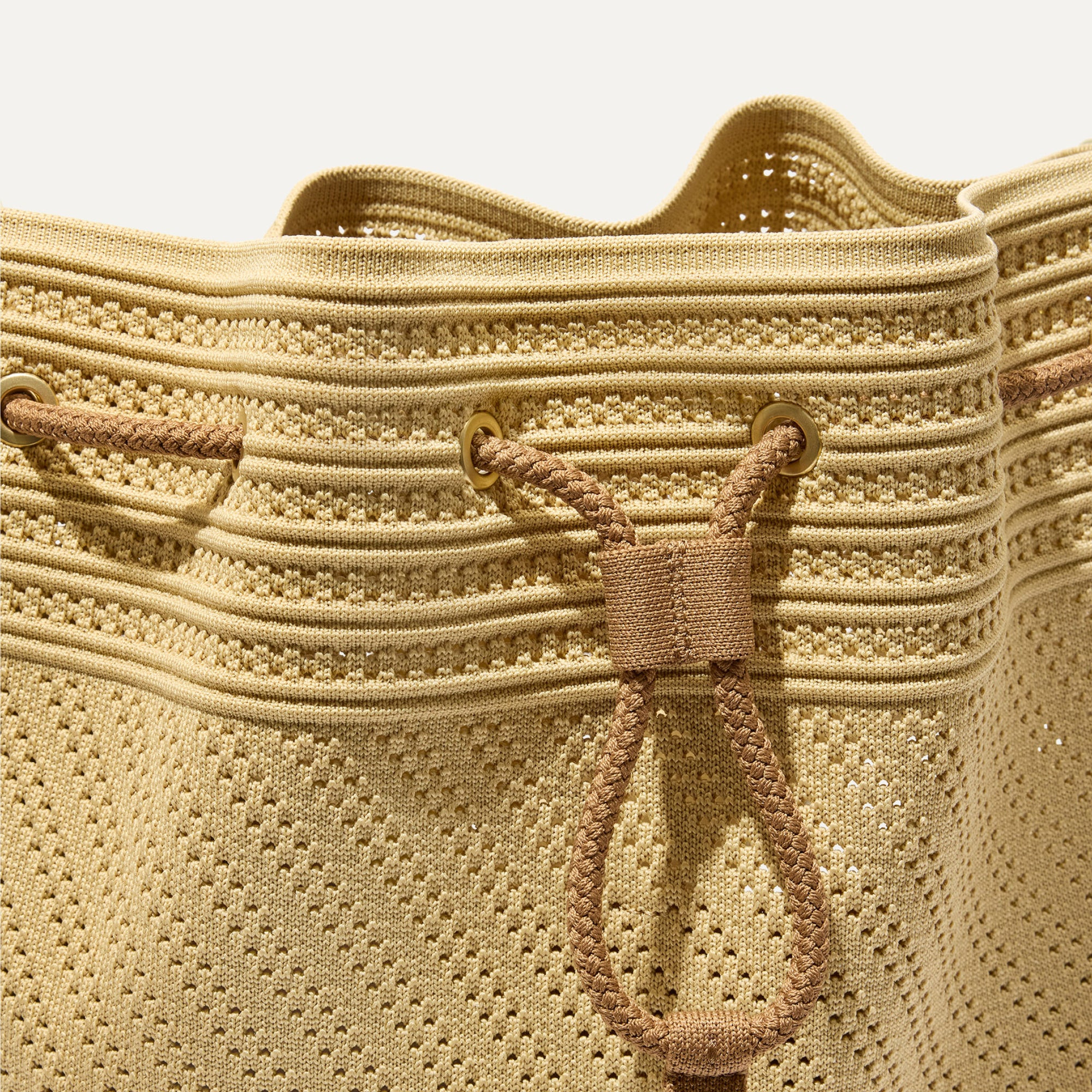 The Cinch Bucket Bag in Brown Butter Crochet | Rothy's | Rothy's