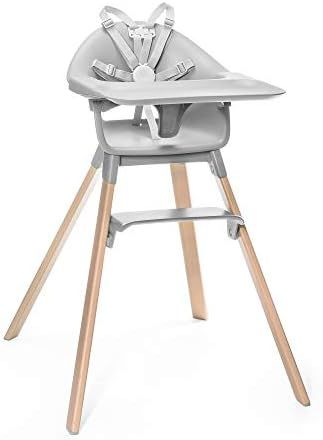 Stokke Clikk High Chair, Cloud Grey - All-in-One High Chair with Tray + Harness - Light, Durable ... | Amazon (US)