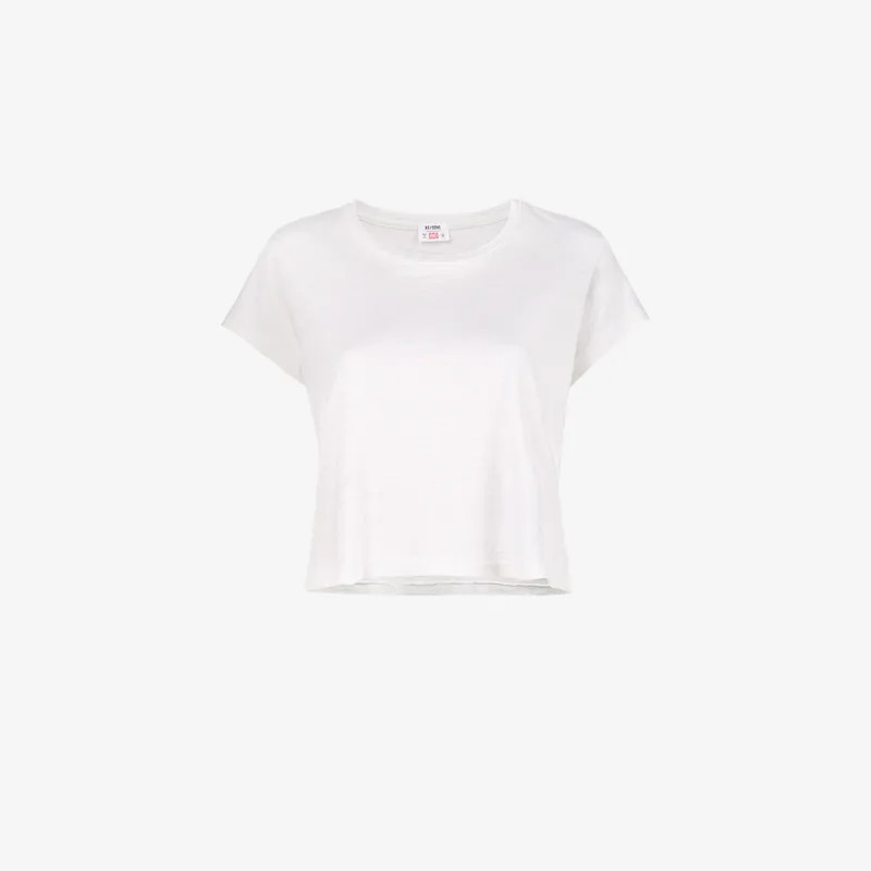Re/Done White 1950s Boxy Tee t-shirt | Browns Fashion
