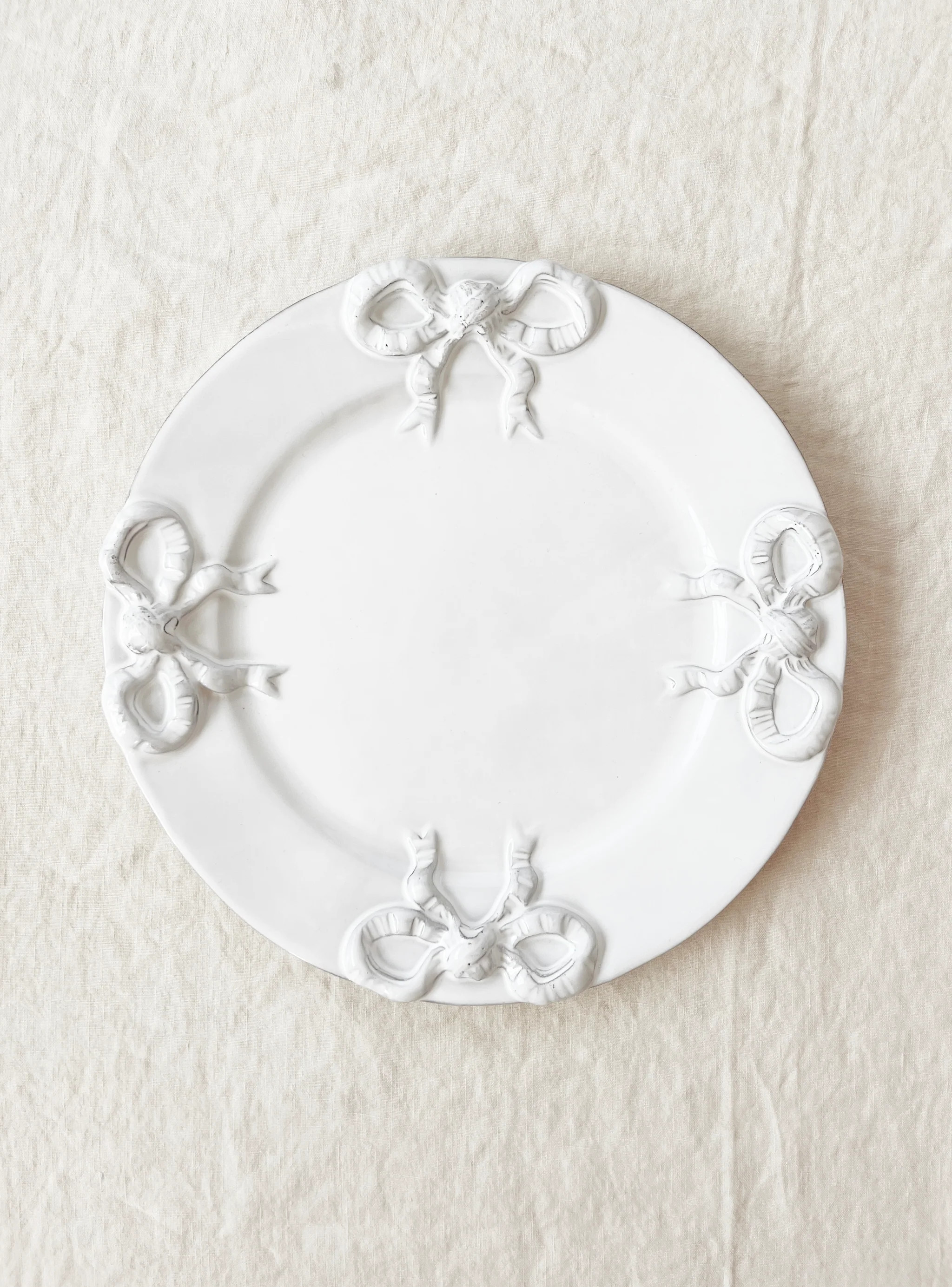 PRE-ORDER -Colette Edition Dinner Plate -Blanc Bow | the ARK elements