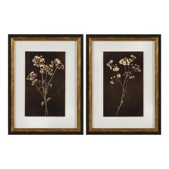 My Texas House Dark Floral Imprints Framed Art 18" x 24" Botanical Wall Art | Walmart (US)