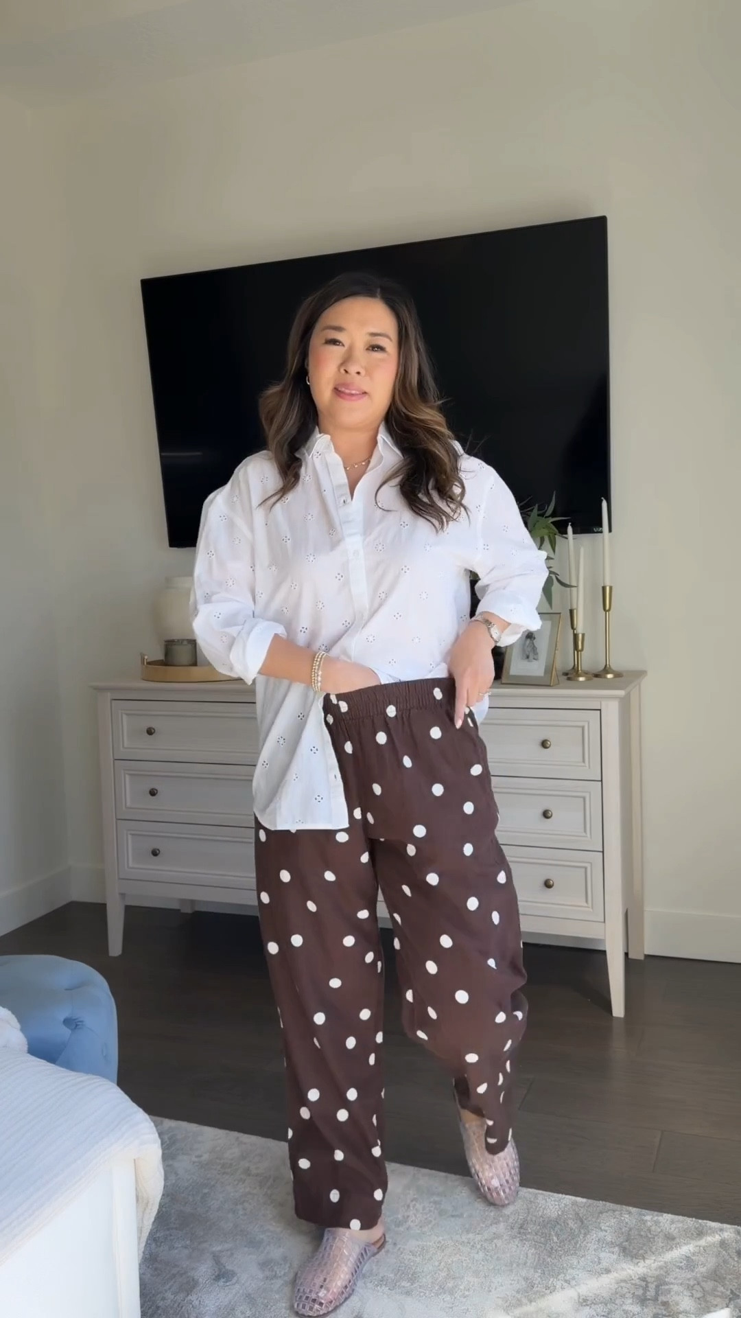 Old Navy outfit on sale!
Eyelet Button Down: Small Polka Dot Linen Pants: 8

Old navy, affordable fashion, look for less, easy spring outfit, spring fashion, spring style, tcs, polka dots, eyelet 

#LTKSaleAlert #LTKSeasonal #LTKootd