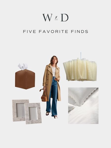 A budget-friendly tissue box cover, my favorite trench coat, and a fabulous lighting dupe… shop this week’s Five Favorite Finds ✨

#LTKstyletip #LTKhome #LTKfindsunder50