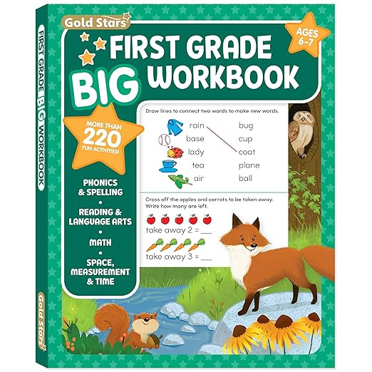 First Grade Big Workbook Ages 6 - 7: 220+ Activities, Phonics, Spelling, Reading, Language Arts, ... | Amazon (US)