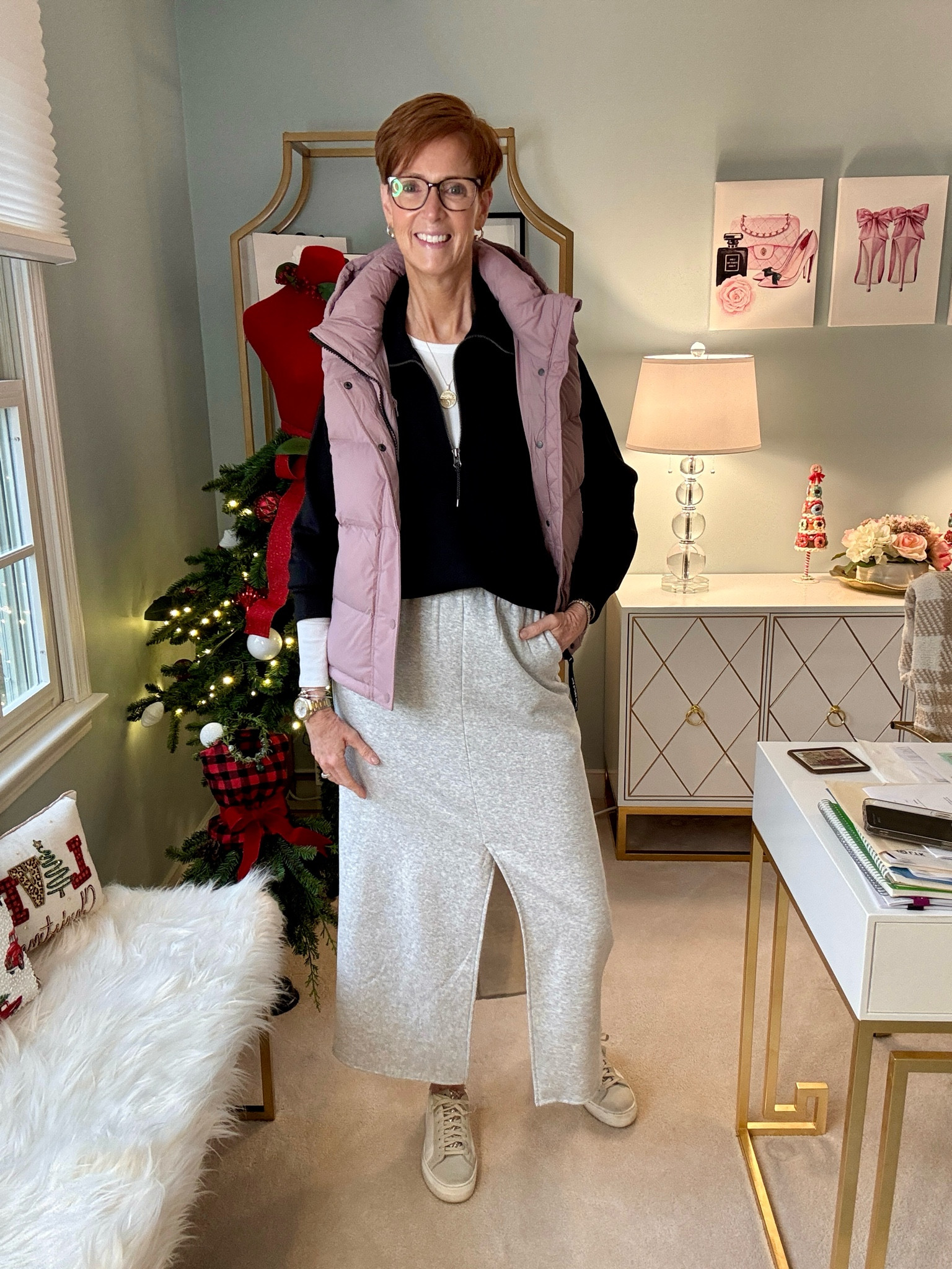 The Aritzia Super Puff. The perfect layer for the colder days. Wearing a medium.

Hi! For reference, I am 55 years old, I am 6’1”. I have a 35” inseam. I wear a small or medium in most tops, an 8 or a 10 in most bottoms, an 8 in most dresses, and a size 9 shoe. 

Make sure to subscribe to my newsletter found in my bio so you don’t miss on out on my must have favorites! And download the LTK app, follow my LTK shop, and favorite this post or your favorite items to get notified when they go on sale!

Over 50 fashion, tall fashion, workwear, everyday outfits, timeless outfits, Classic Outfits

winter outfit, travel outfit, leopard jeans, ballet flats, wedding guest, vacation outfit, travel essentials, organization, sweater dress, jeans, boots

#LTKStyleTip #LTKOver40 #LTKFindsUnder100