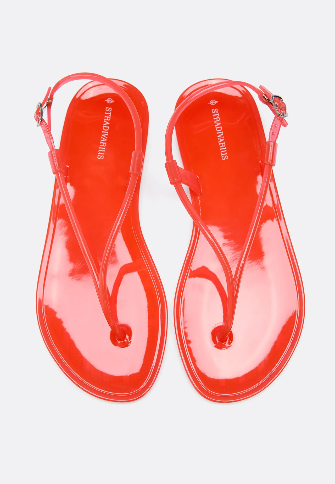 Flat rubber thong sandals - Women's See all | Stradivarius United Kingdom | Stradivarius (UK)