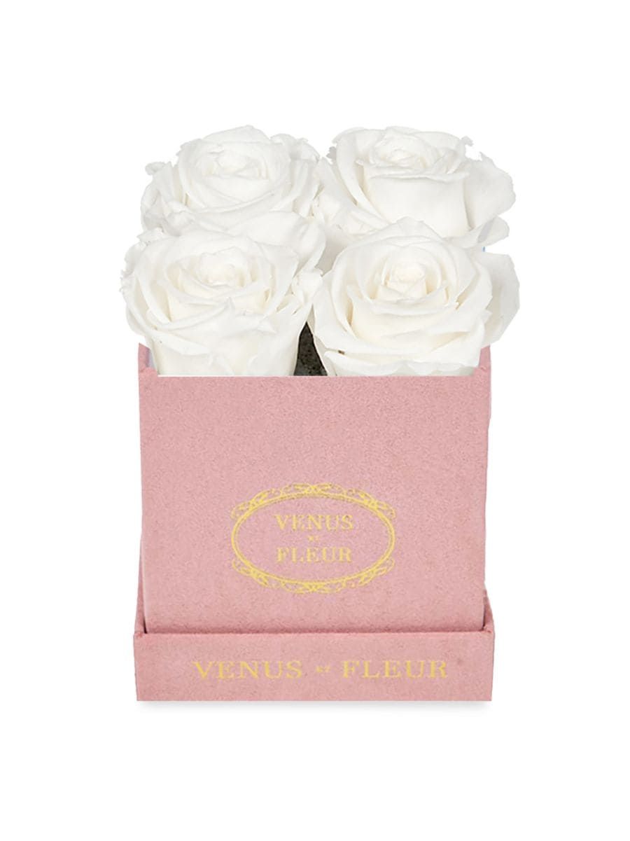 Le Petit Pink Suede Rose Box | Saks Fifth Avenue