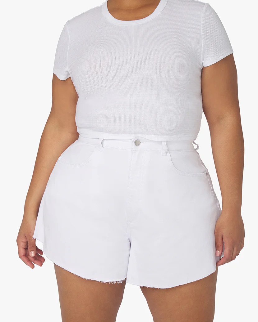 Flare Stretch Twill Denim Bell Short | We Wore What